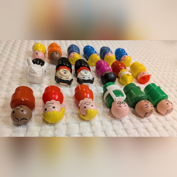 Vintage Fisher Price Little People Lot Of 18 Wooden Plastic Sesame Street Dog - Picture 5 of 8
